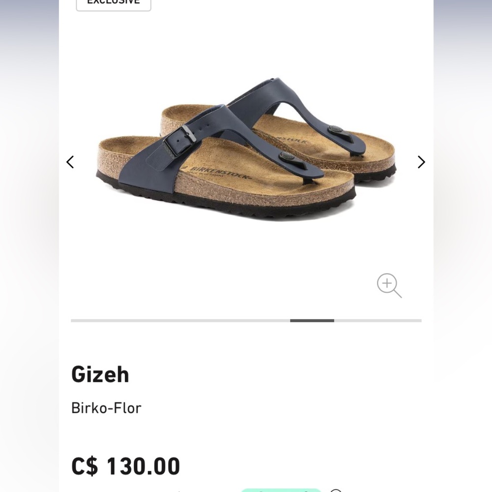Birkenstock Gizeh- 8w-Onyx colour